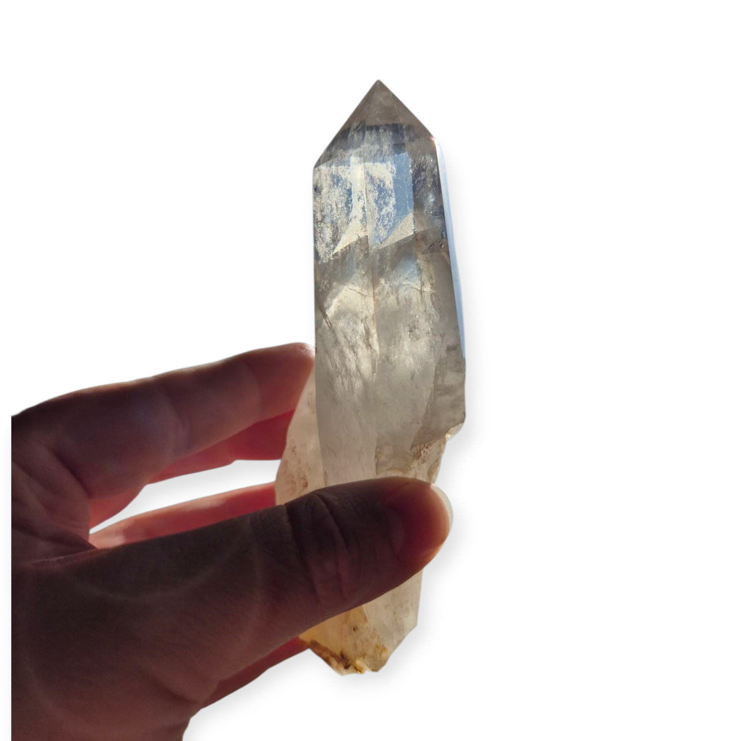 Crystals - Clear Quartz Double Generator/Tower with Gold Stand