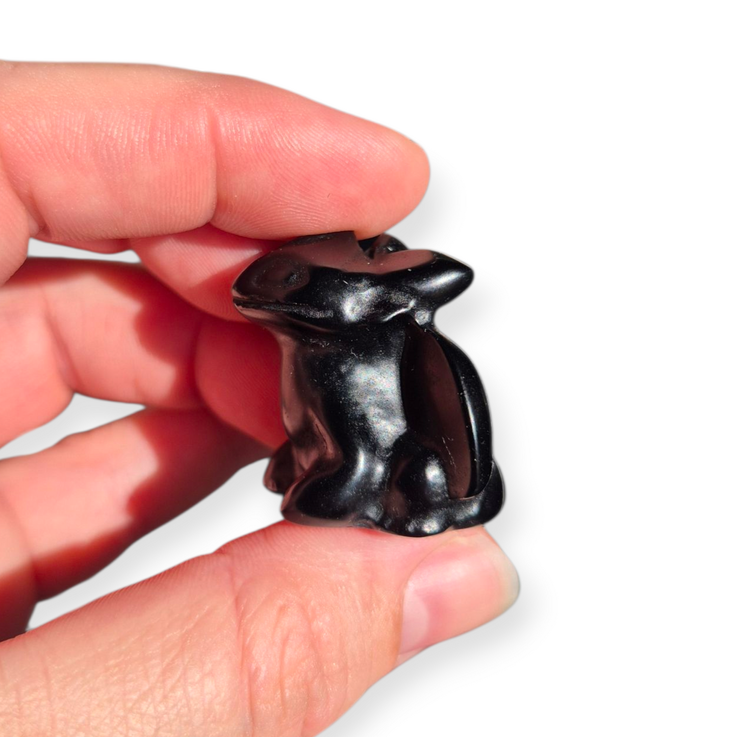 Crystals - Black Obsidian Toothless Dragon Carving