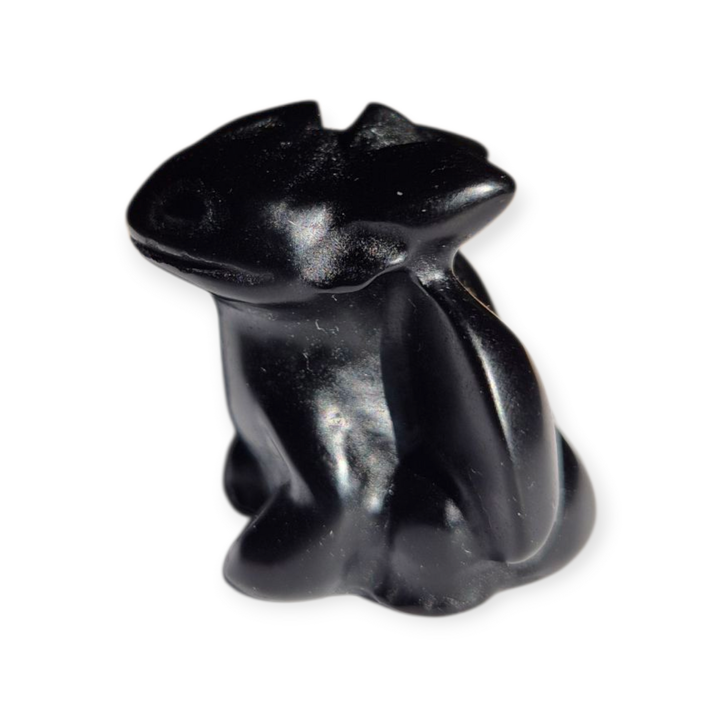 Crystals - Black Obsidian Toothless Dragon Carving
