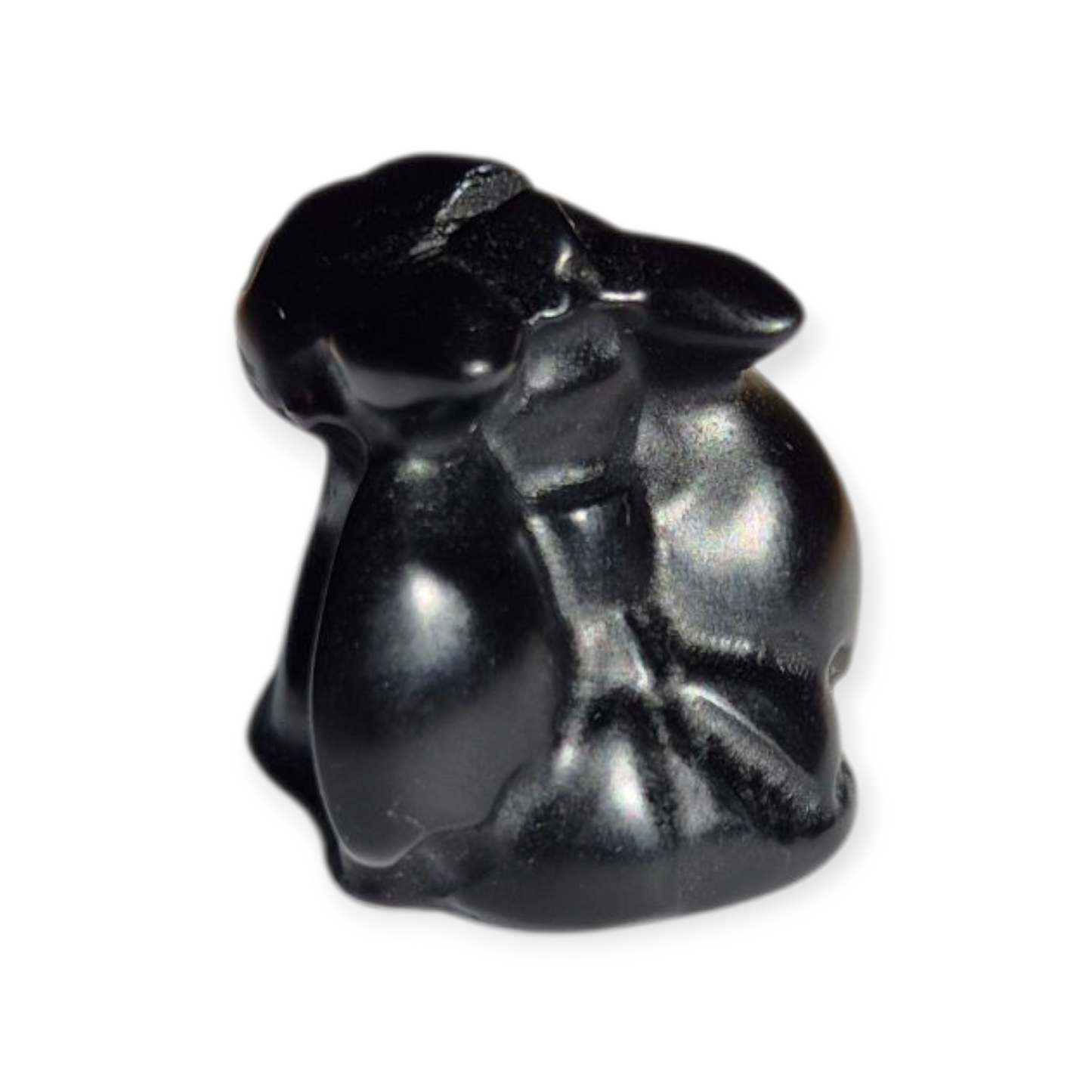 Crystals - Black Obsidian Toothless Dragon Carving