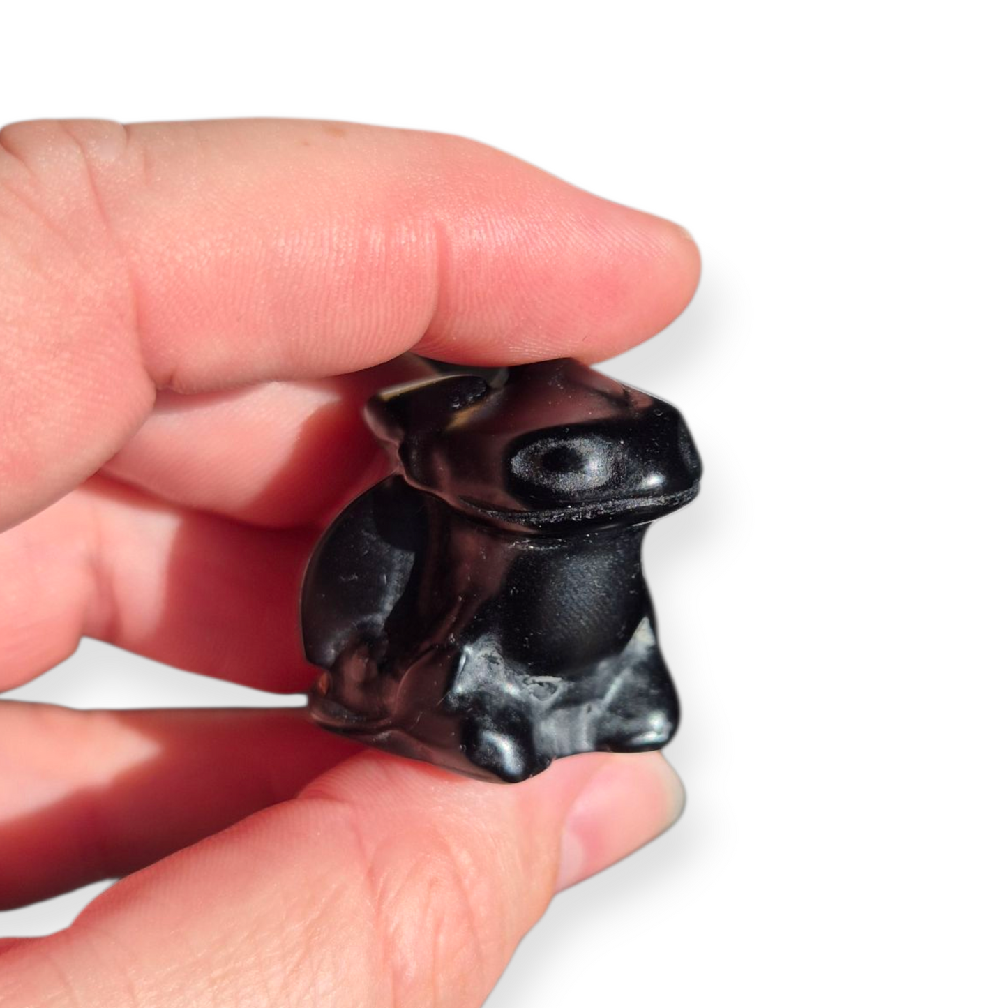 Crystals - Black Obsidian Toothless Dragon Carving
