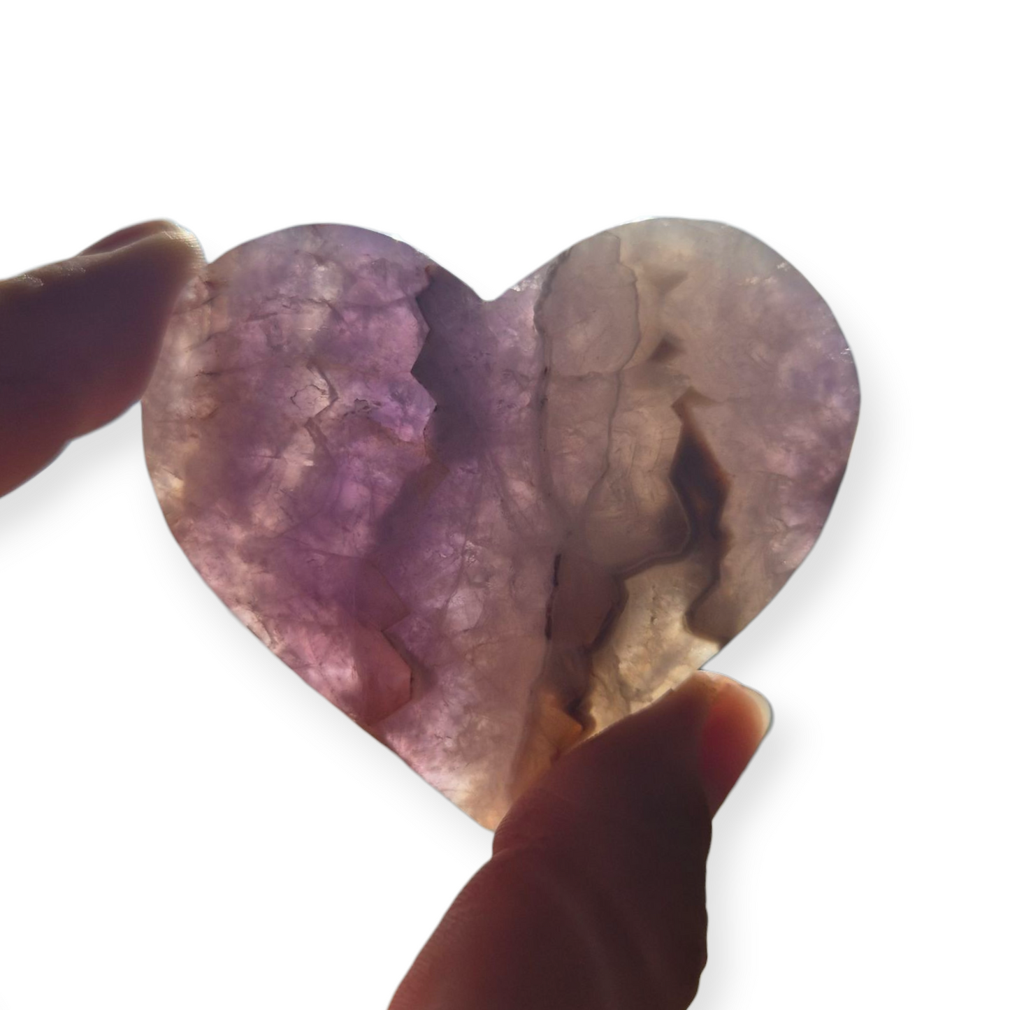 Crystals - Amethyst with Agate Polished Heart