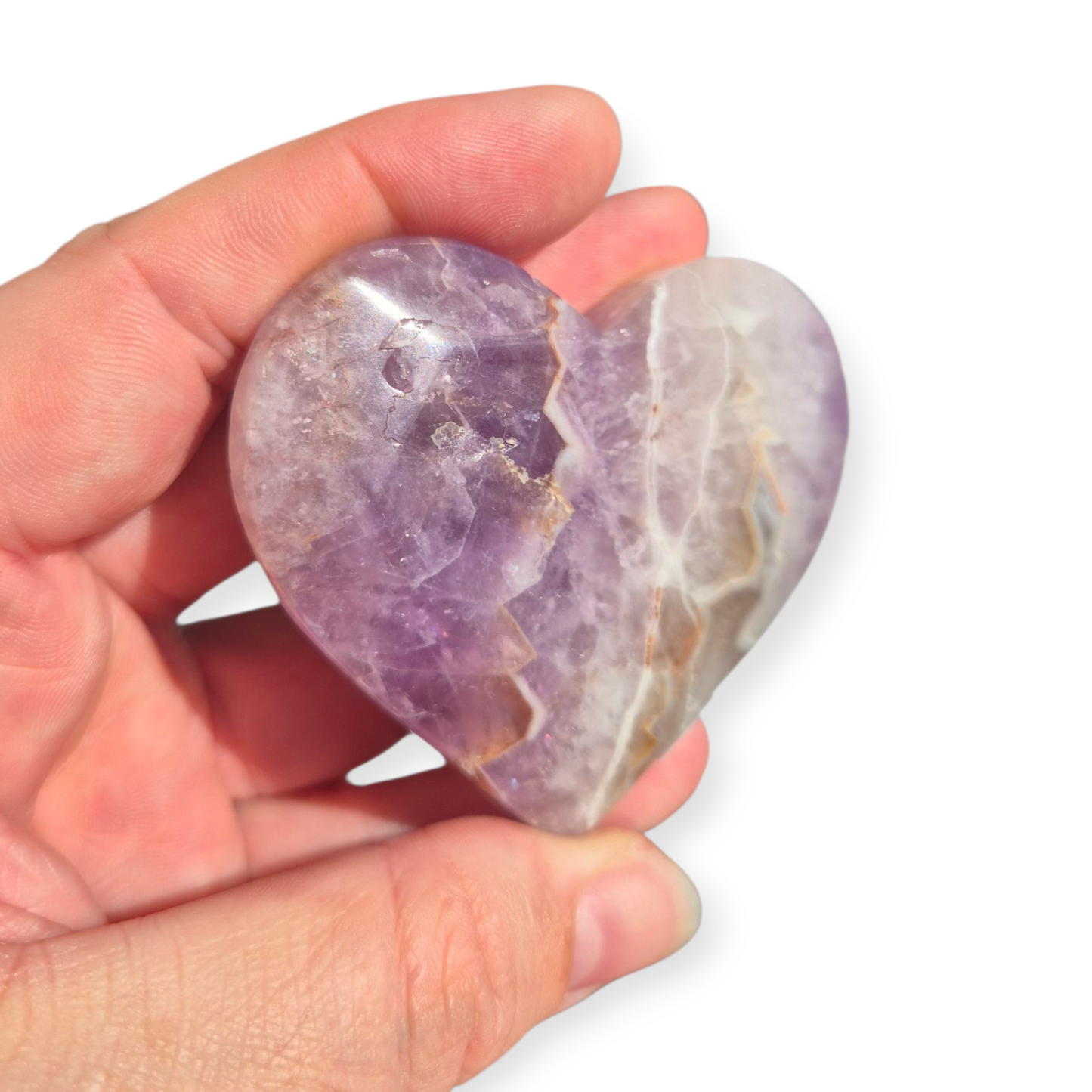 Crystals - Amethyst with Agate Polished Heart