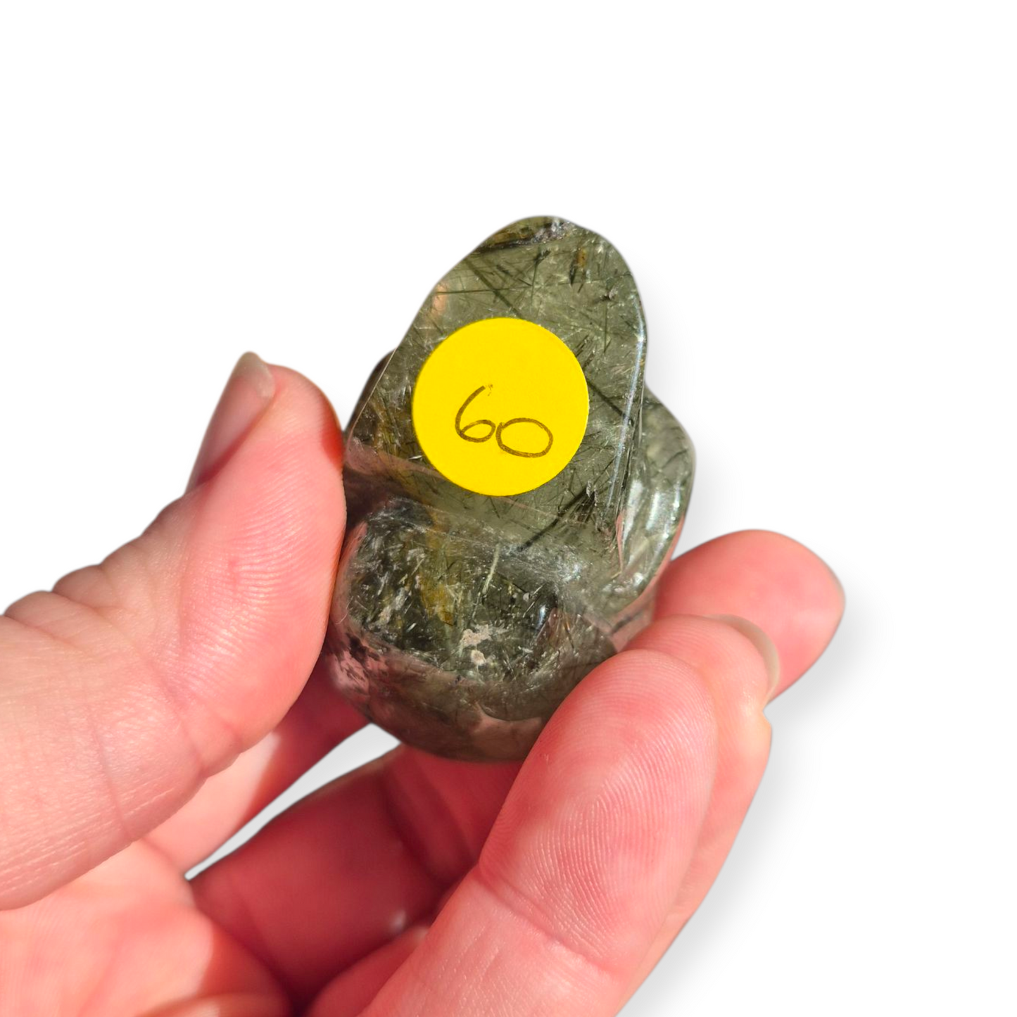 Crystals -  Epidote in Prehnite Skull