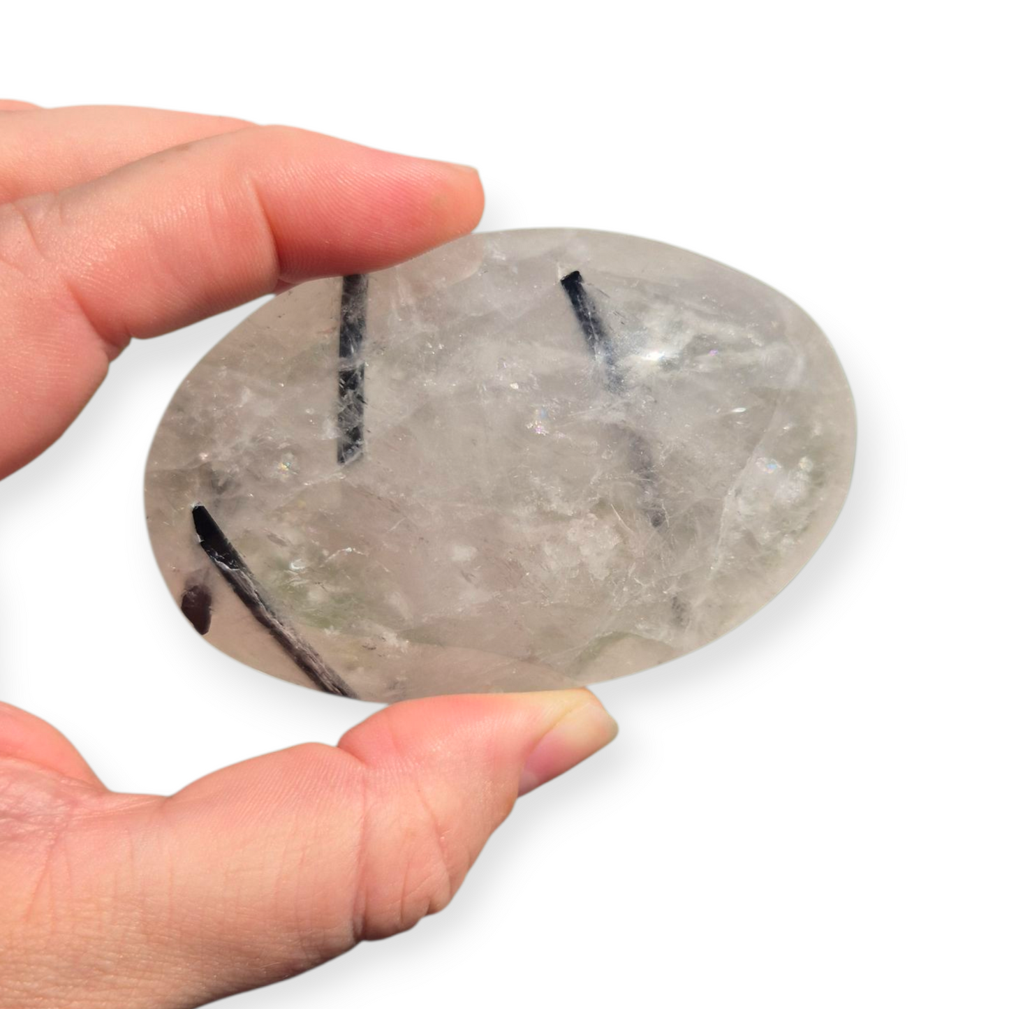 Crystals - Tourmalinated Quartz Palmstone