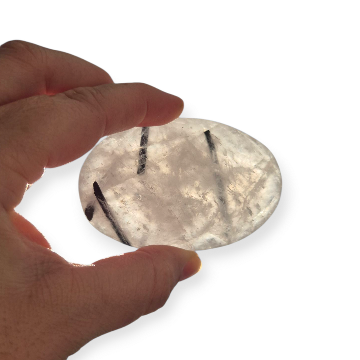 Crystals - Tourmalinated Quartz Palmstone