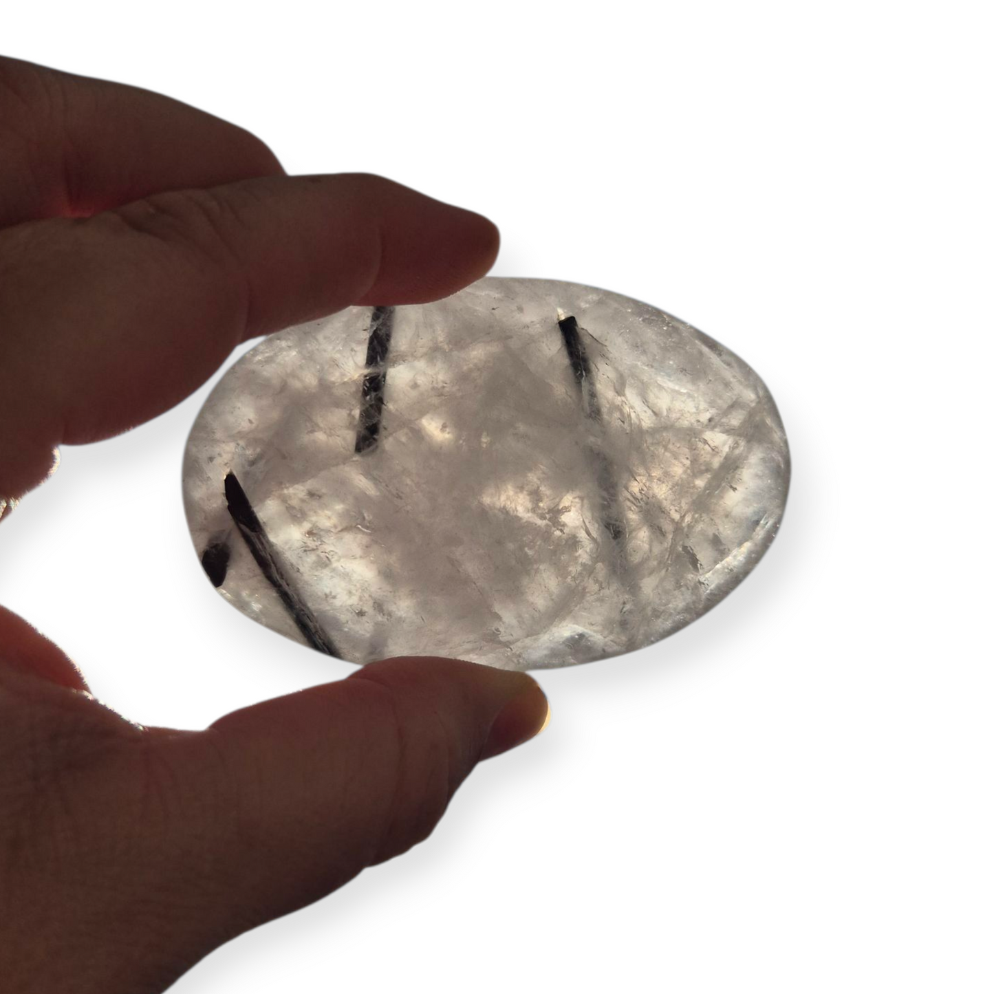 Crystals - Tourmalinated Quartz Palmstone