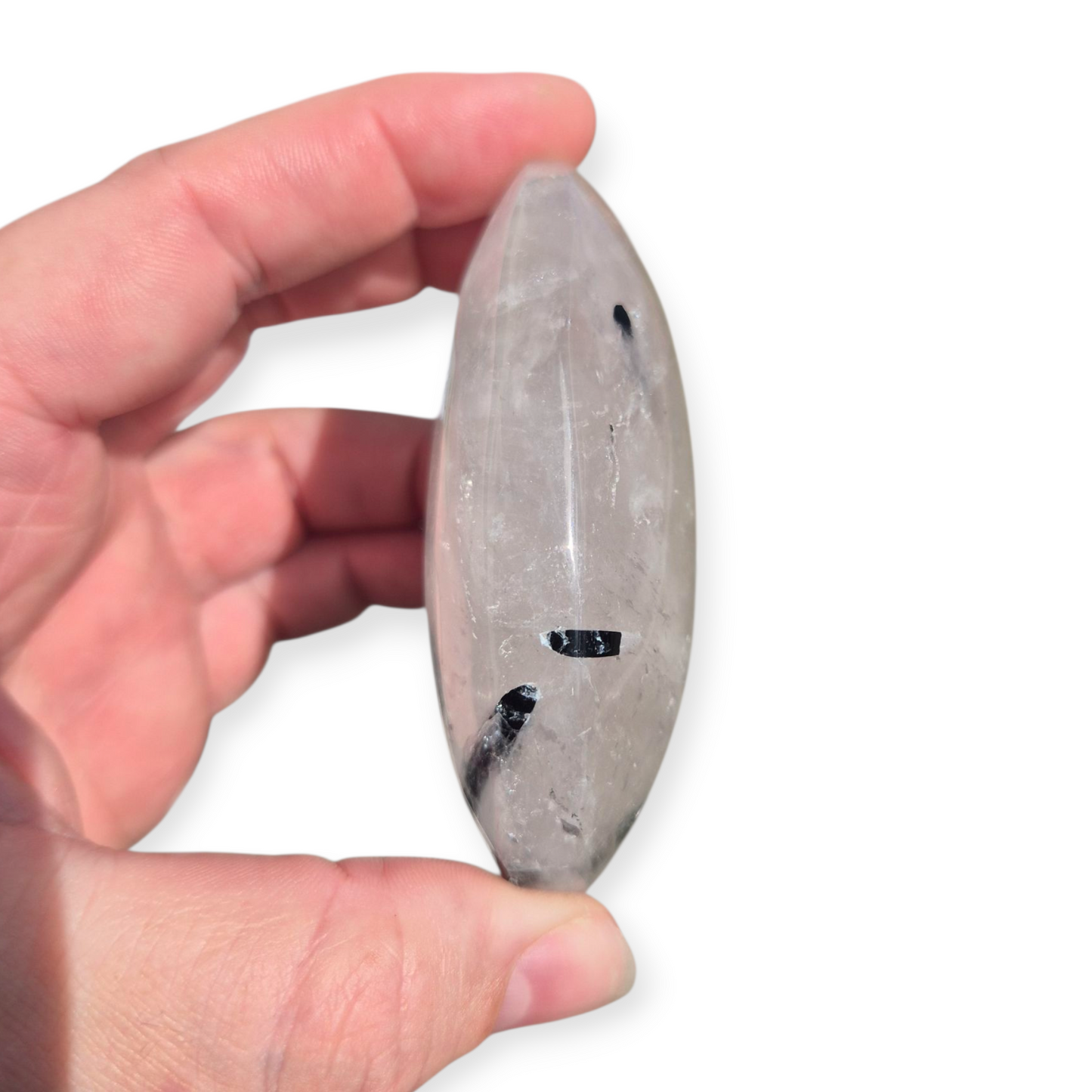 Crystals - Tourmalinated Quartz Palmstone