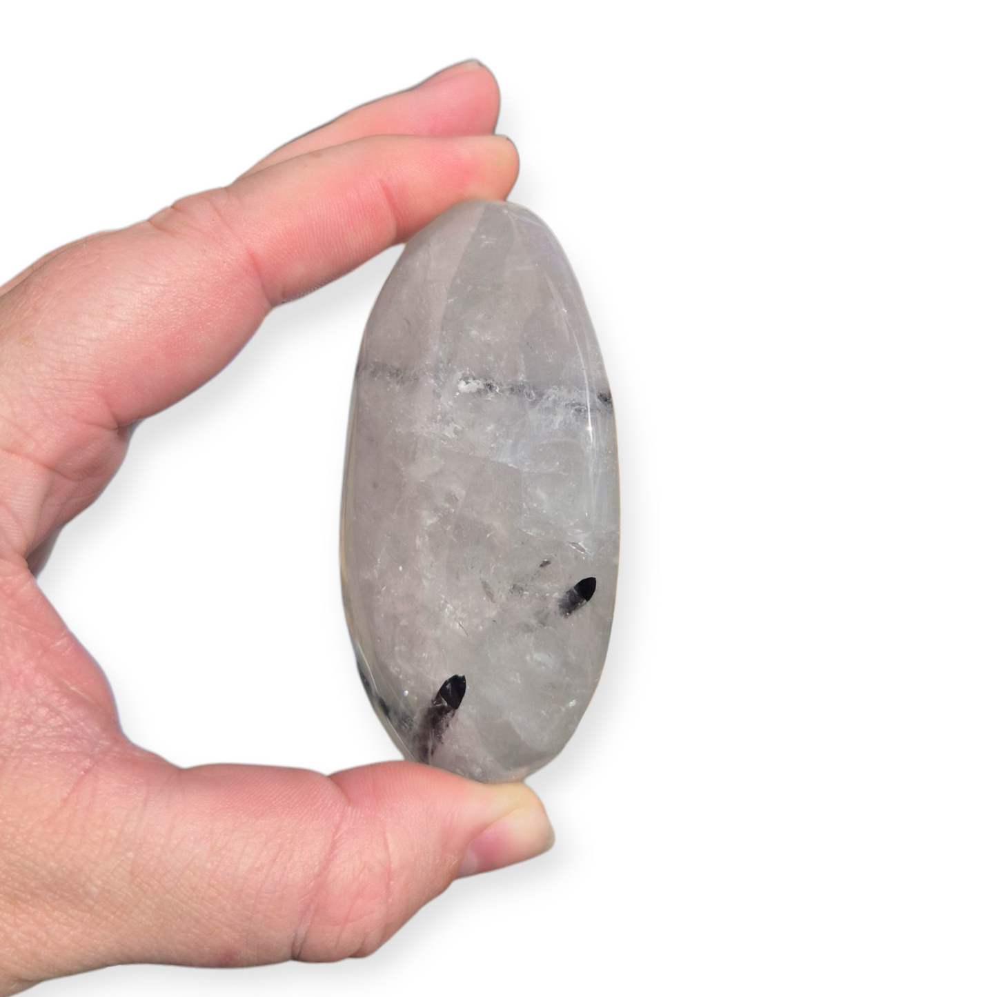Crystals - Tourmalinated Quartz Palmstone