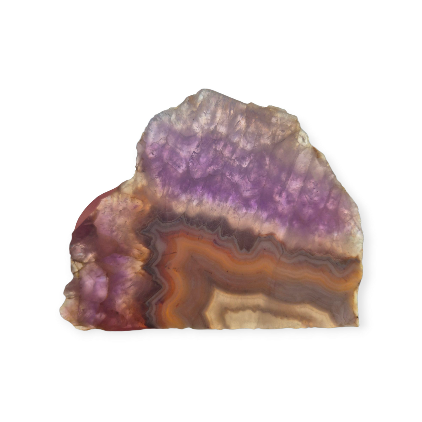 Crystals - Amethyst with Agate Polished Slab