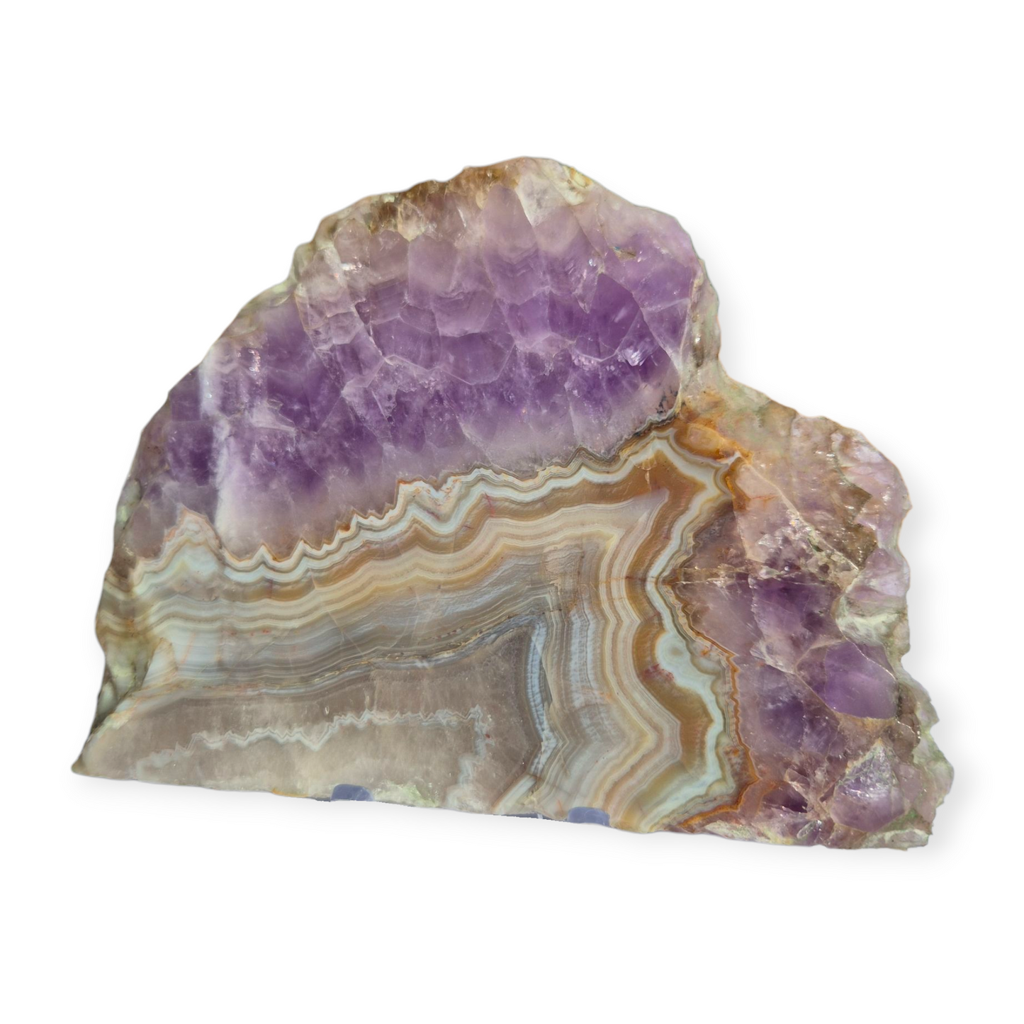 Crystals - Amethyst with Agate Polished Slab