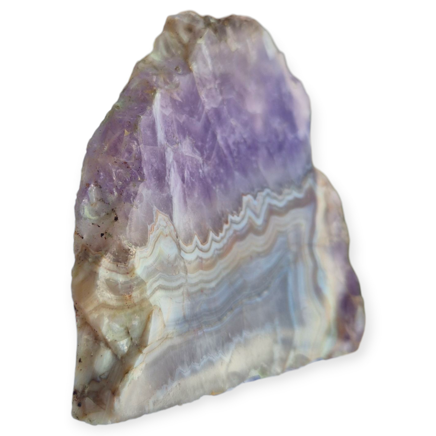 Crystals - Amethyst with Agate Polished Slab