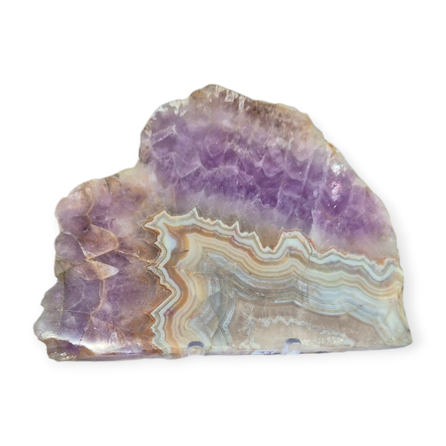 Crystals - Amethyst with Agate Polished Slab
