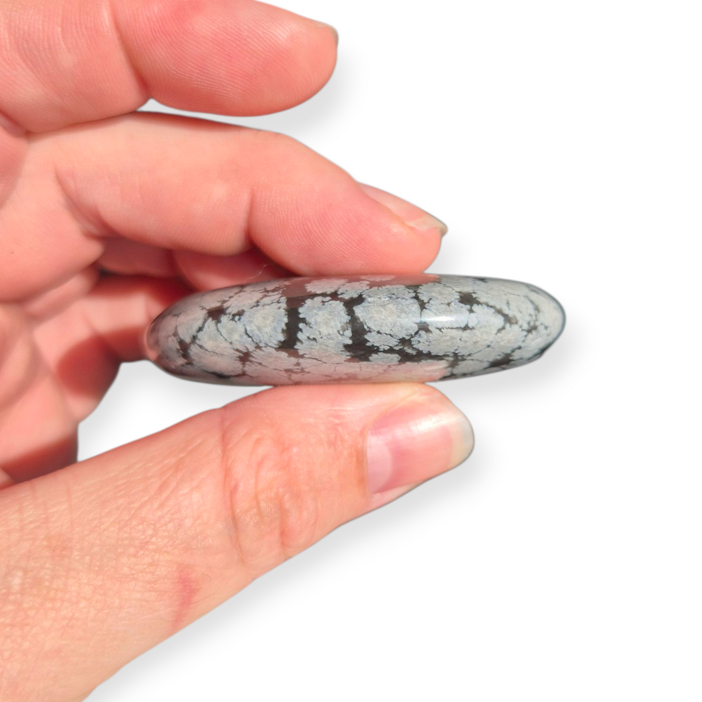 Crystals - Snowflake Obsidian Palmstone