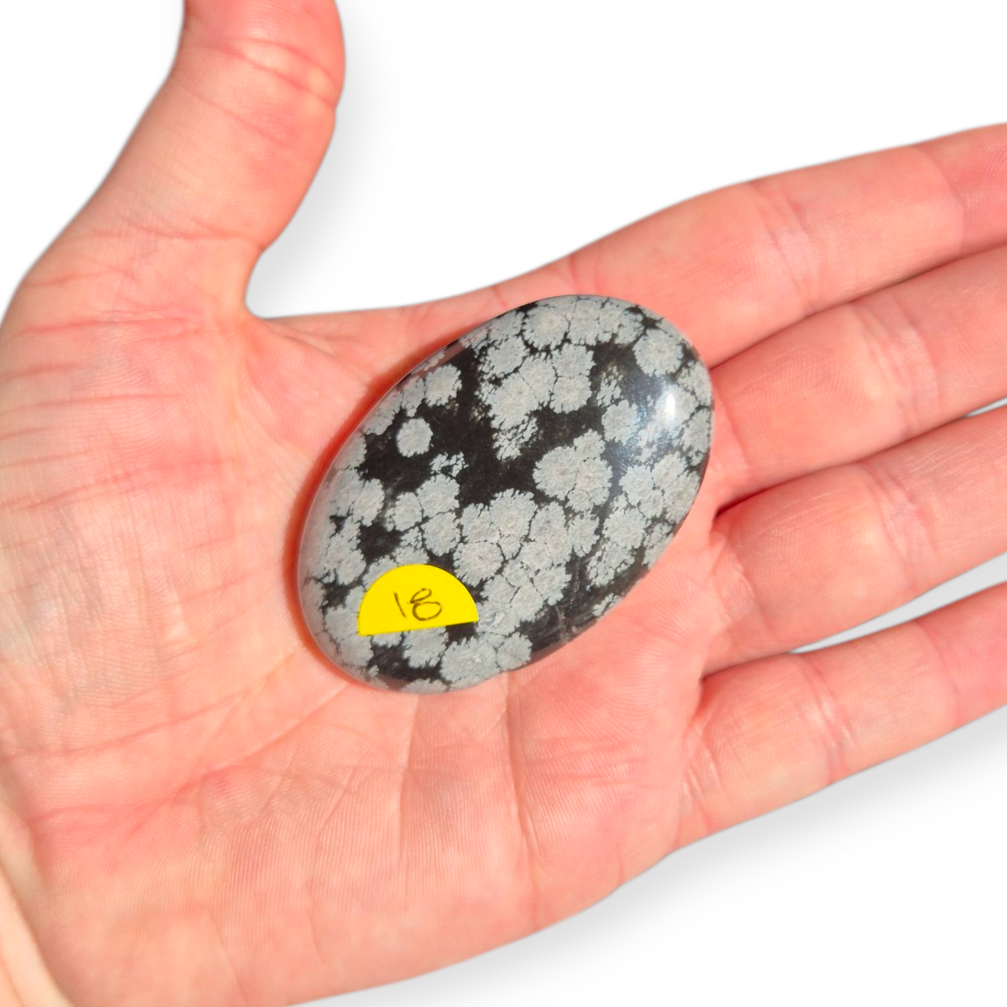 Crystals - Snowflake Obsidian Palmstone