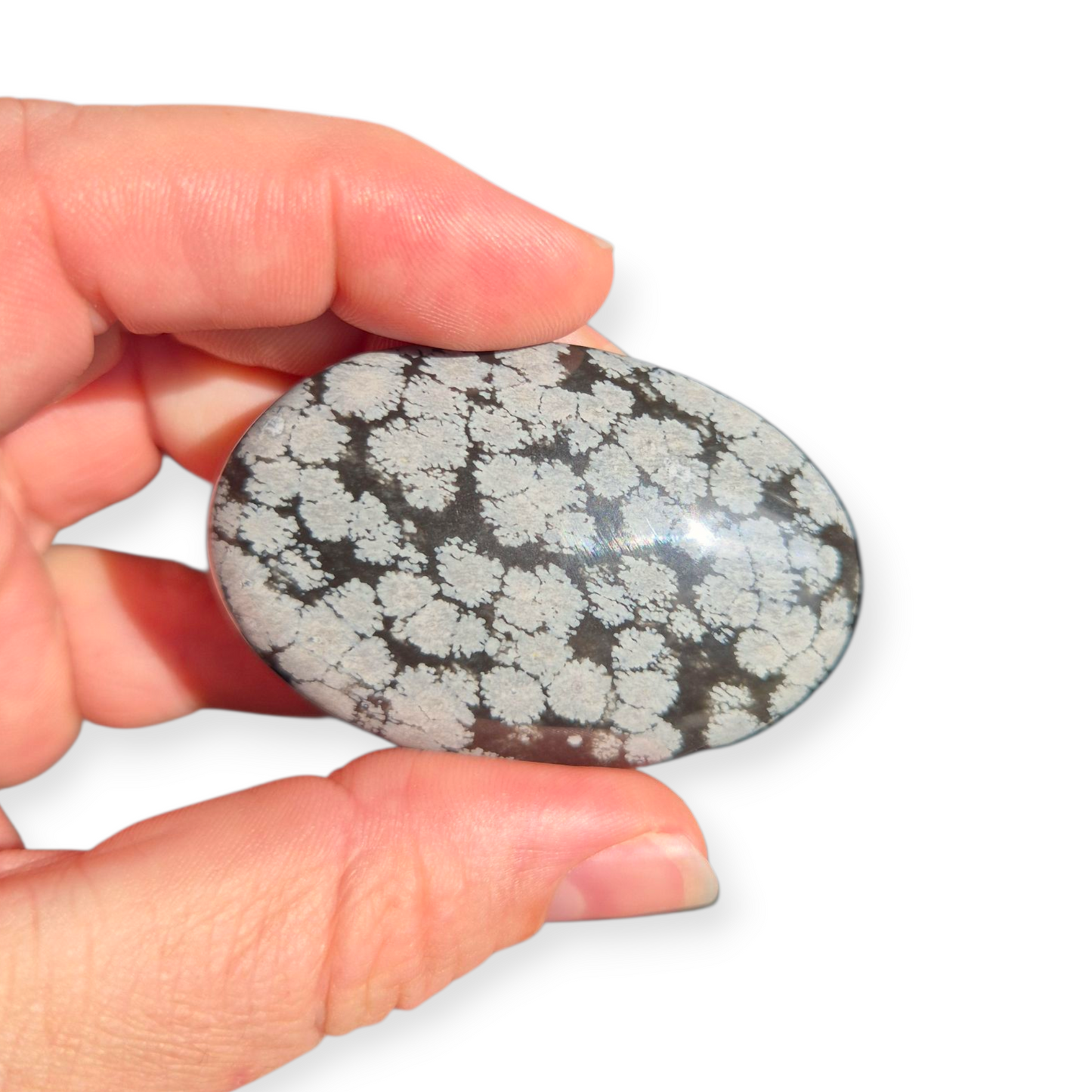 Crystals - Snowflake Obsidian Palmstone