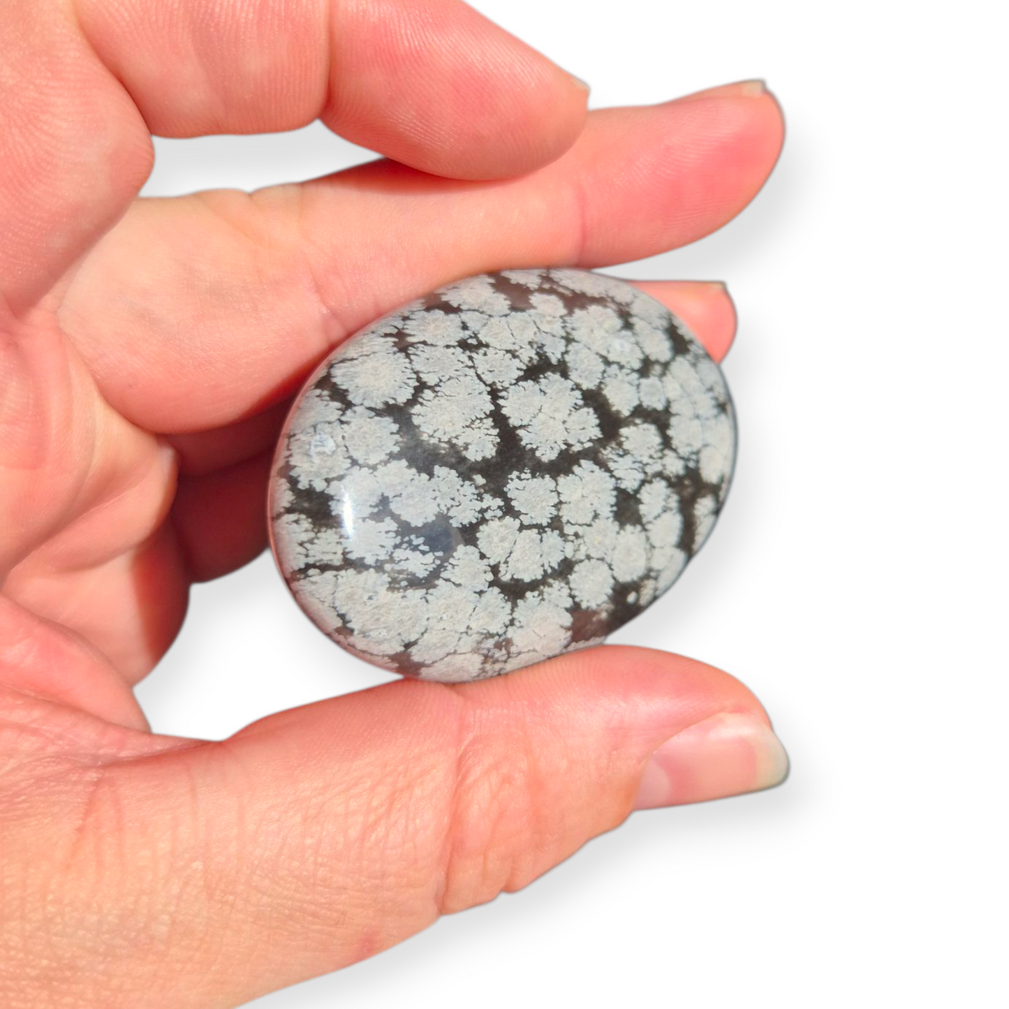Crystals - Snowflake Obsidian Palmstone
