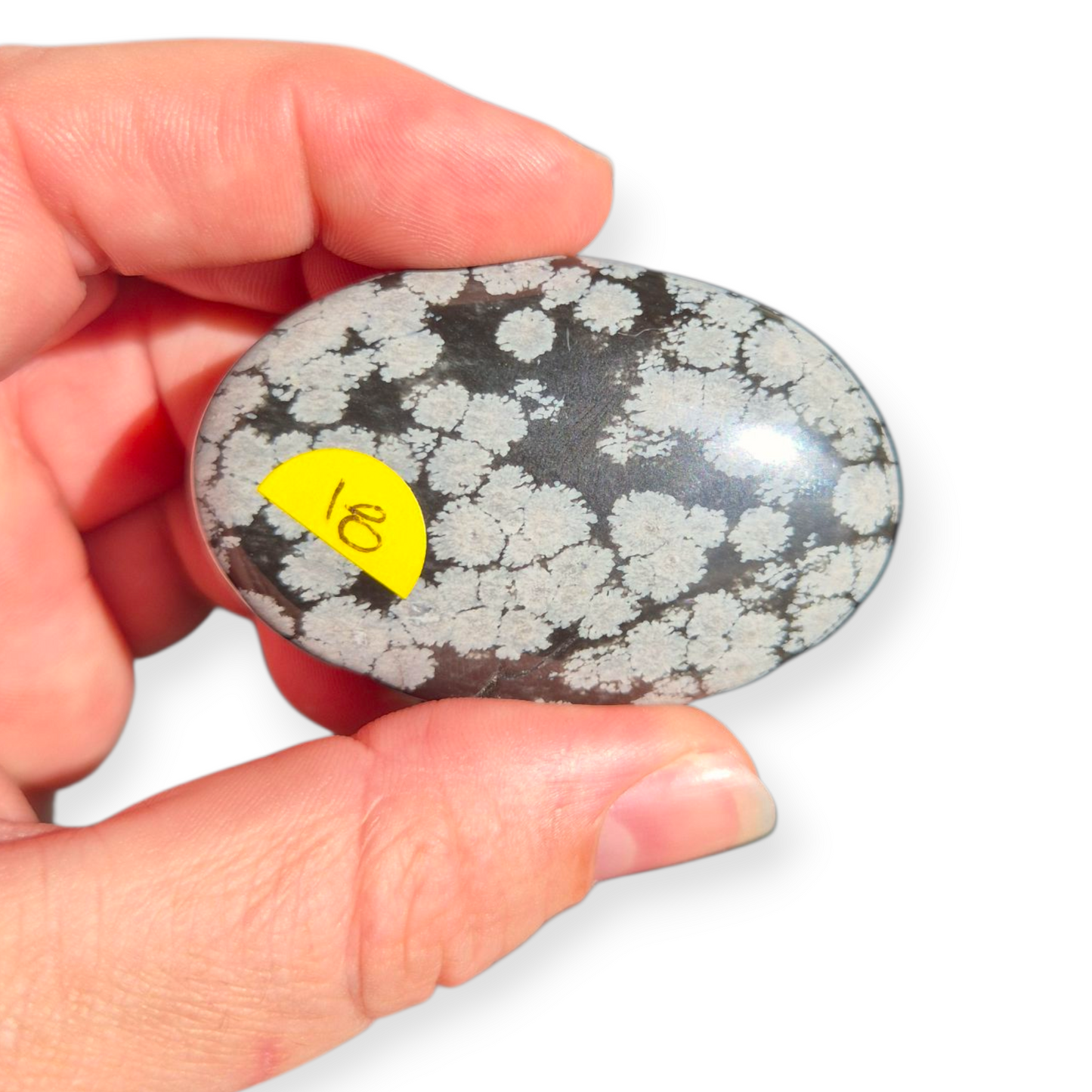 Crystals - Snowflake Obsidian Palmstone