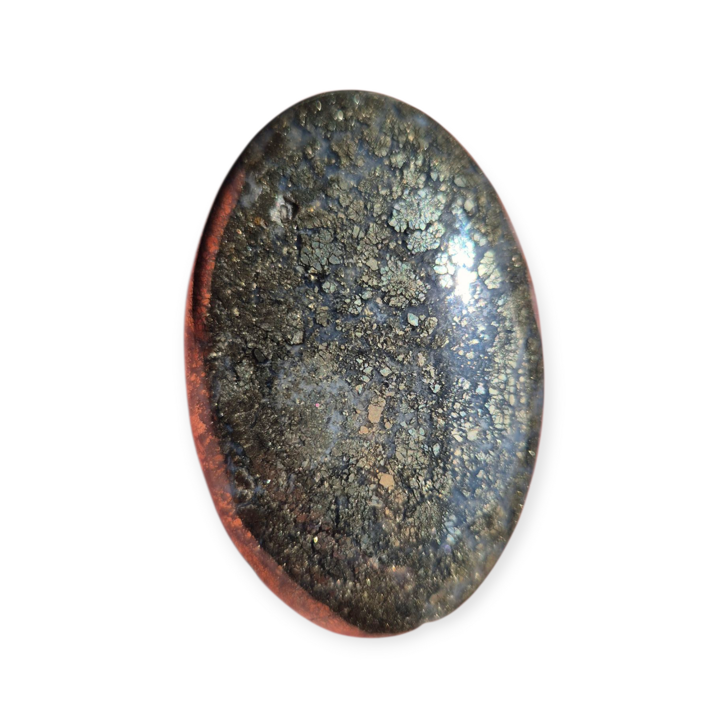 Crystals - Pyrite (in Chalcedony) Palmstone