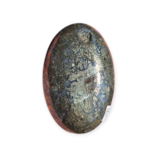 Crystals - Pyrite (in Chalcedony) Palmstone