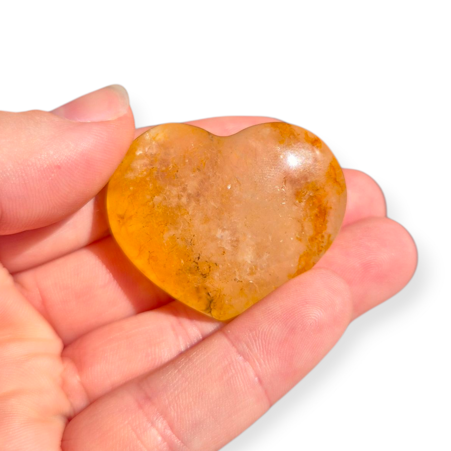 Crystals - Golden Healer Quartz Polished Heart