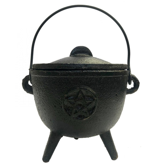 Cast Iron Cauldron with Pentagram