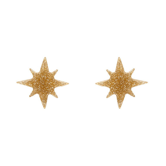 Erstwilder - Atomic Star Glitter Stud Earring - Gold