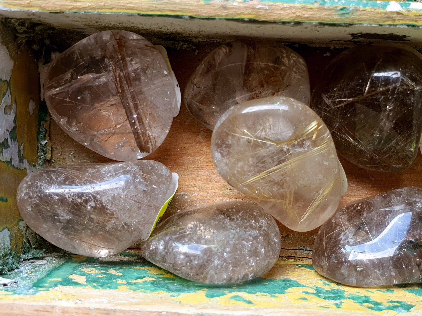 Crystals - Rutilated Quartz Tumbled Stone