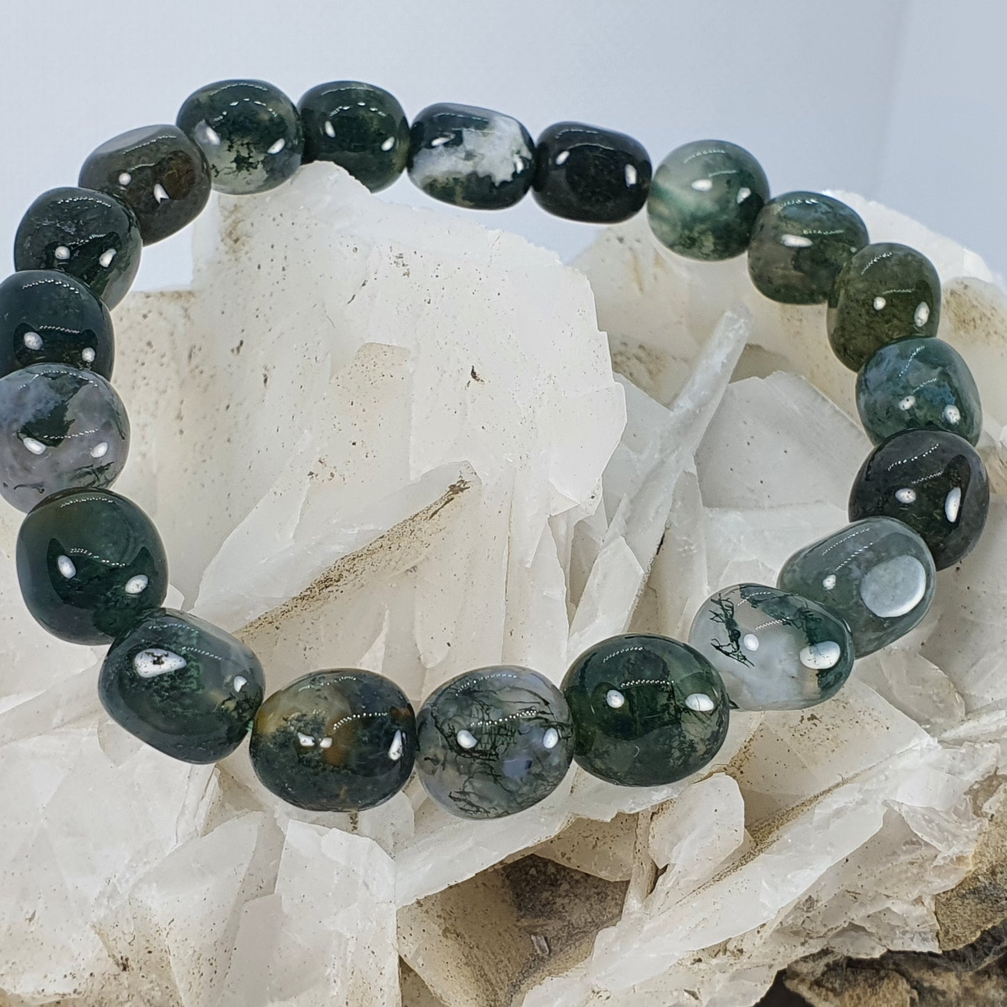 Crystals - Moss Agate Bracelet