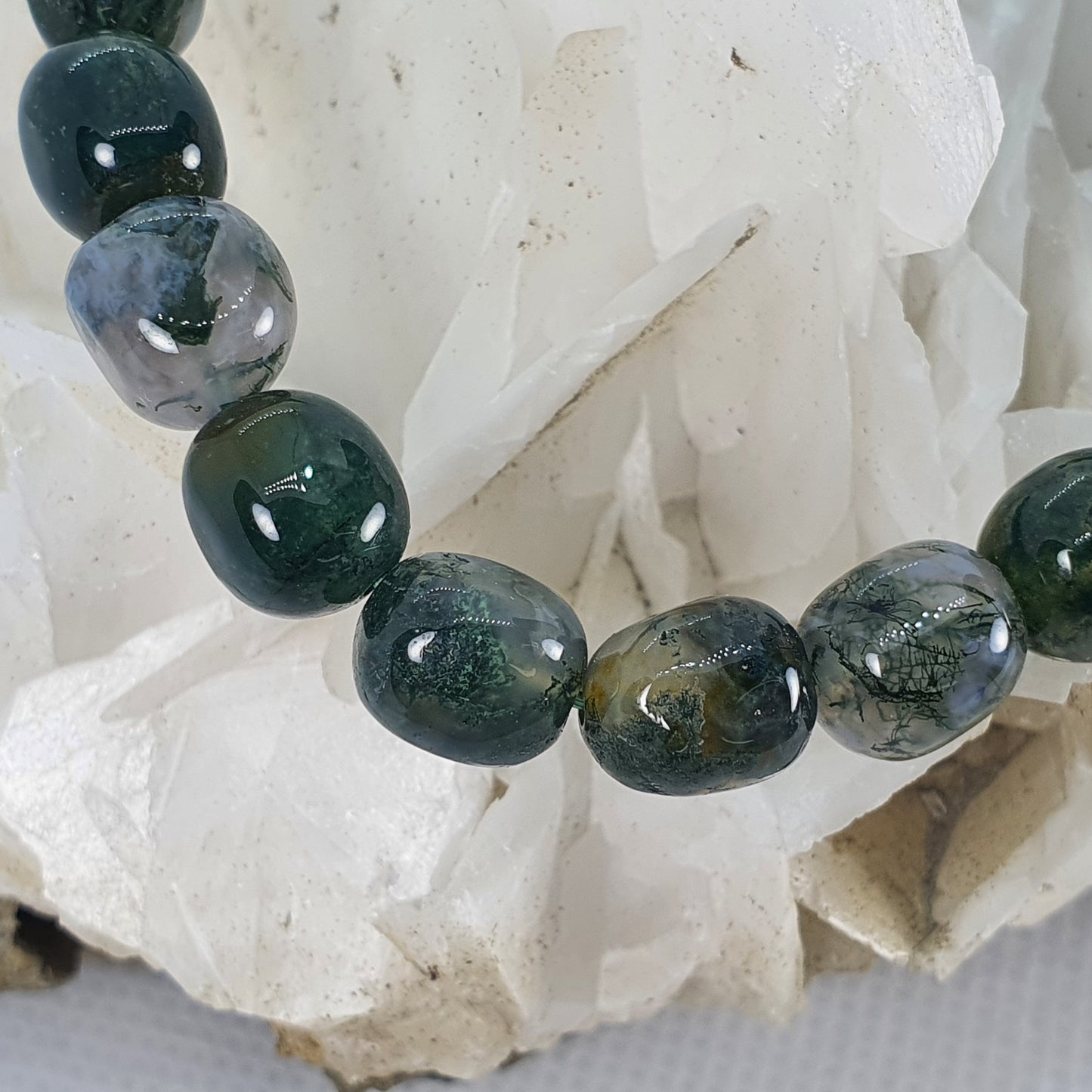 Crystals - Moss Agate Bracelet