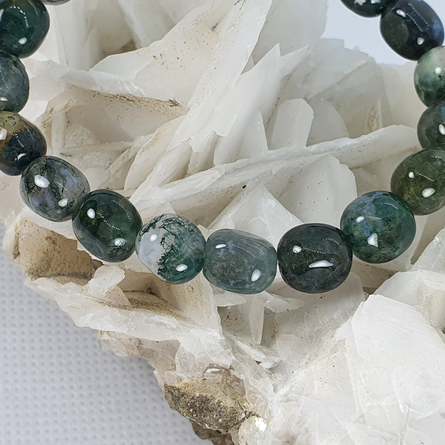 Crystals - Moss Agate Bracelet