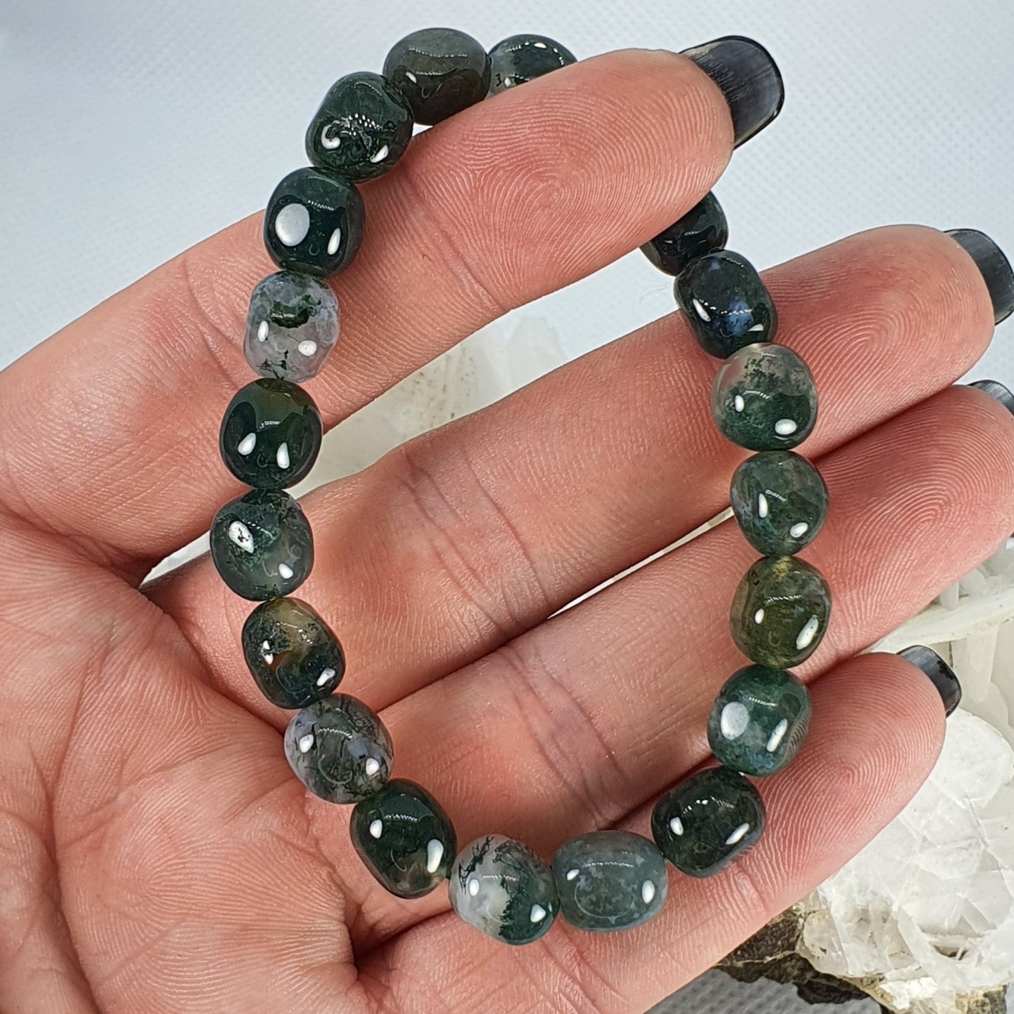 Crystals - Moss Agate Bracelet