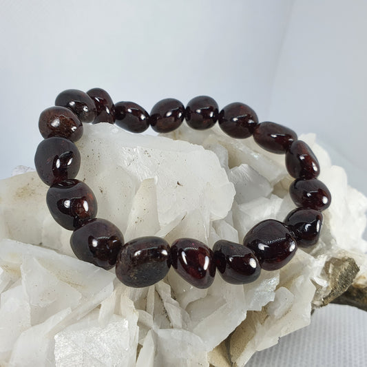 Crystals - Garnet Bracelet (Large Bead)