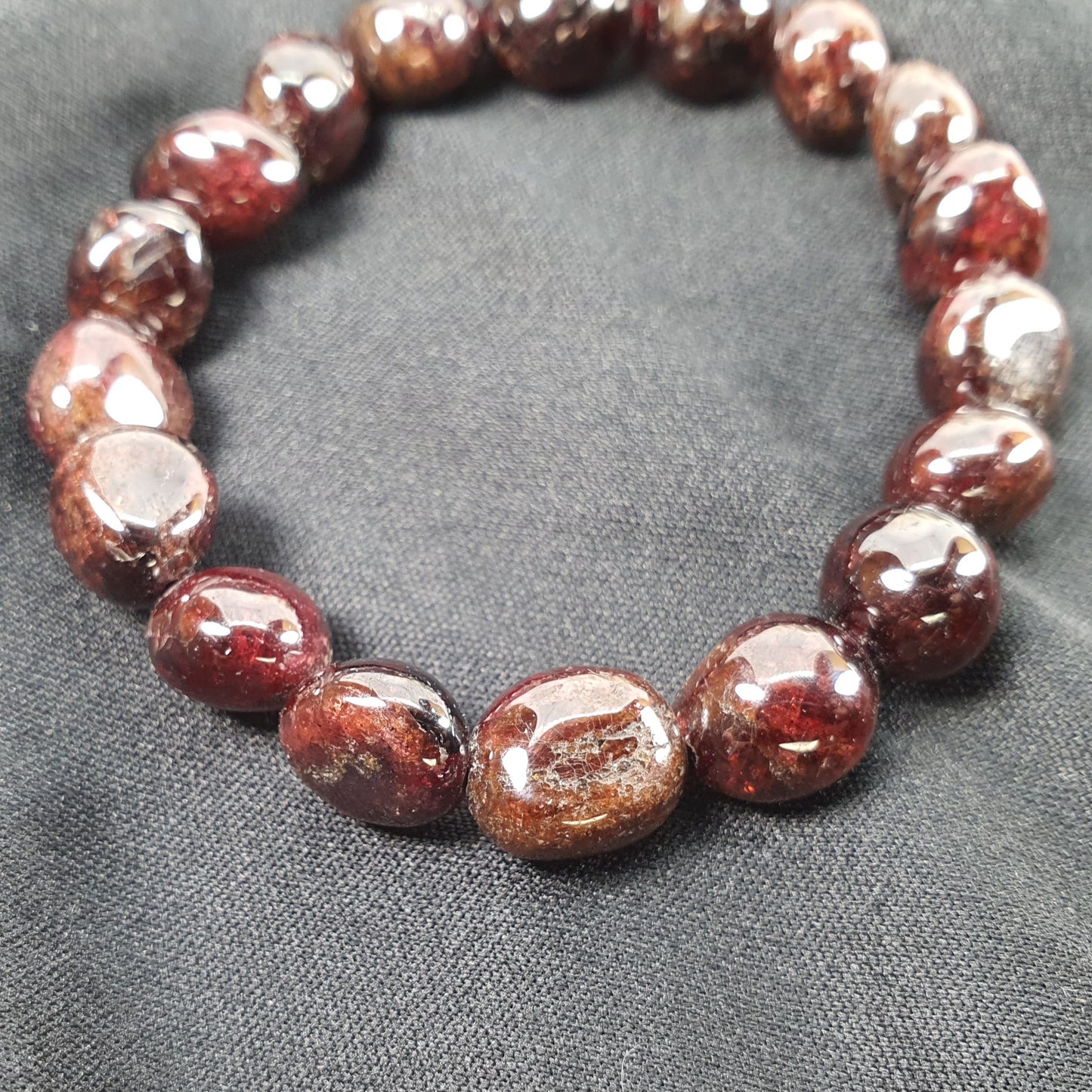 Crystals - Garnet Bracelet (Large Bead)
