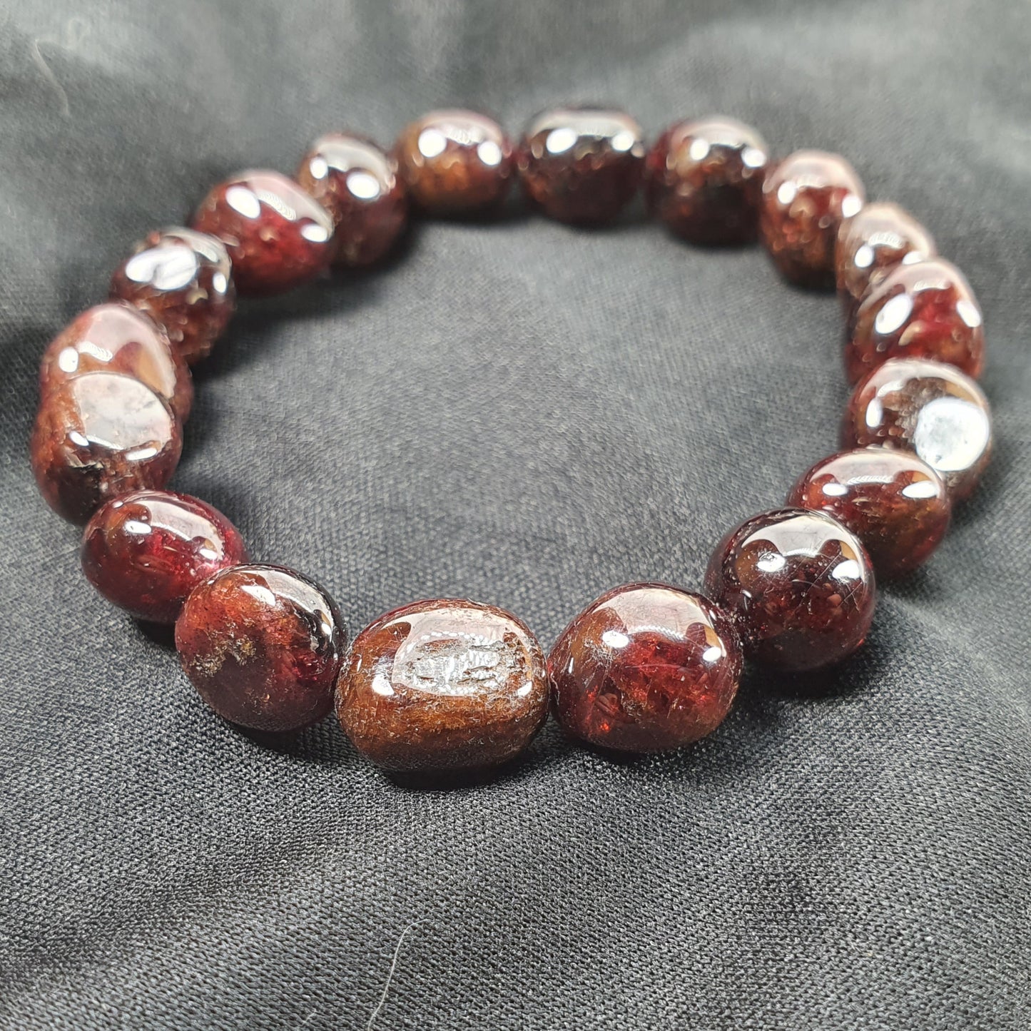 Crystals - Garnet Bracelet (Large Bead)