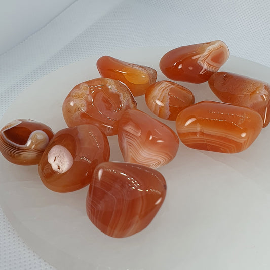 Crystals - Agate (Carnelian) Tumbled Stone