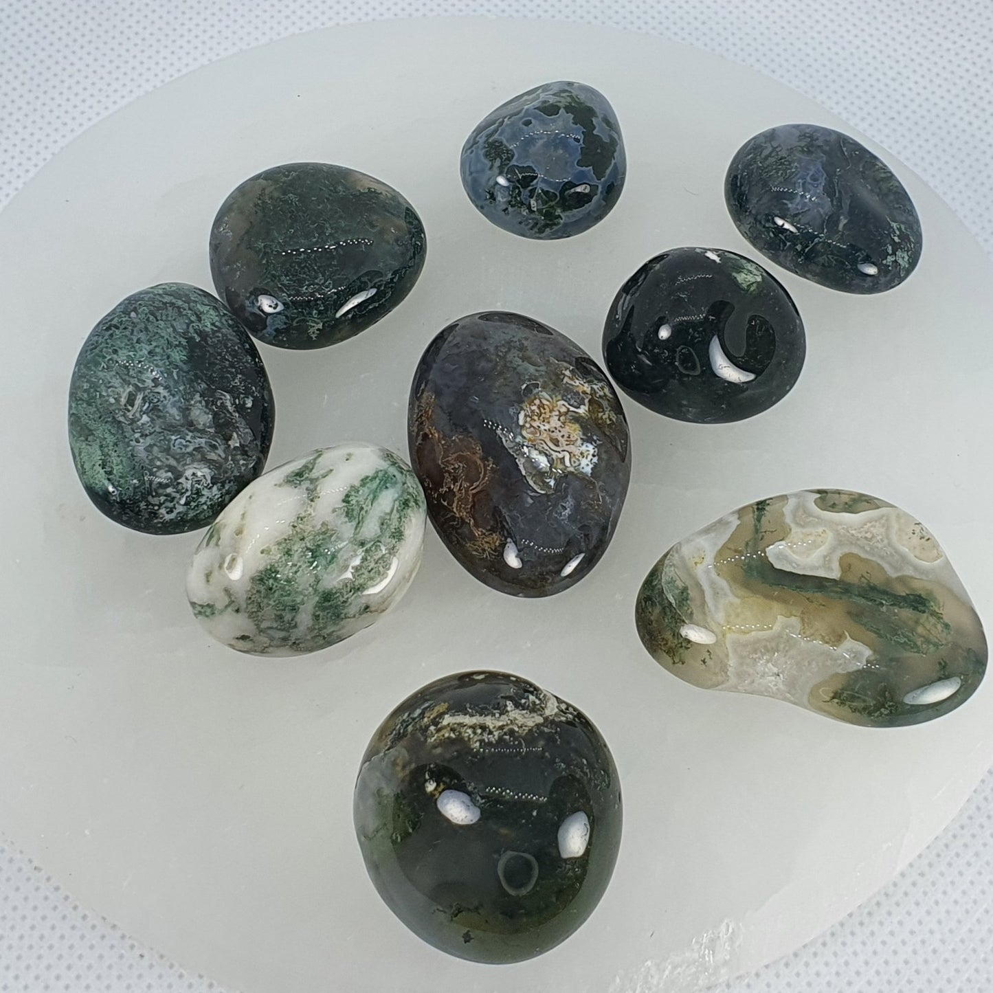 Crystals - Moss Agate Tumbled Stone