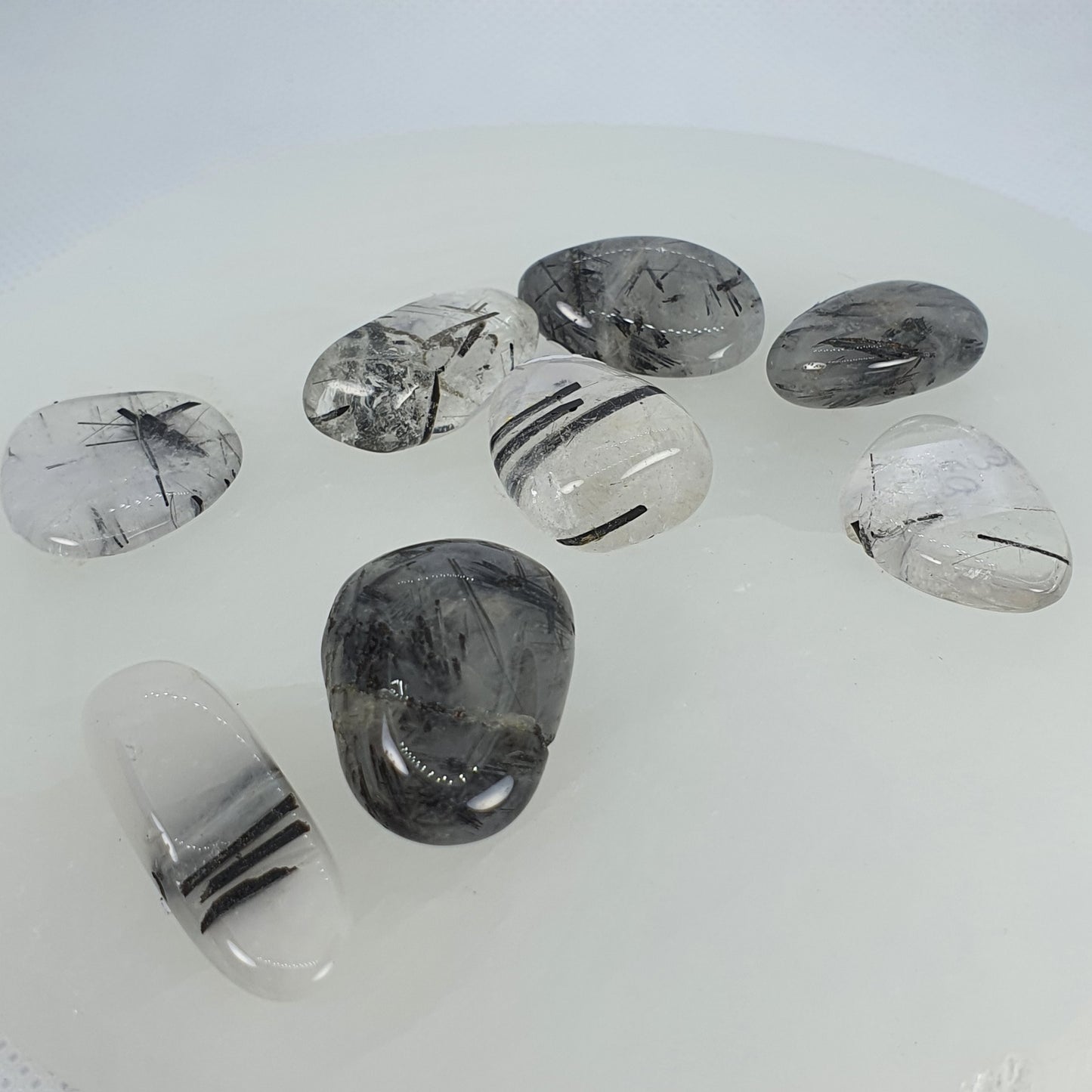 Crystals - Tourmalinated Quartz Tumbled Stone