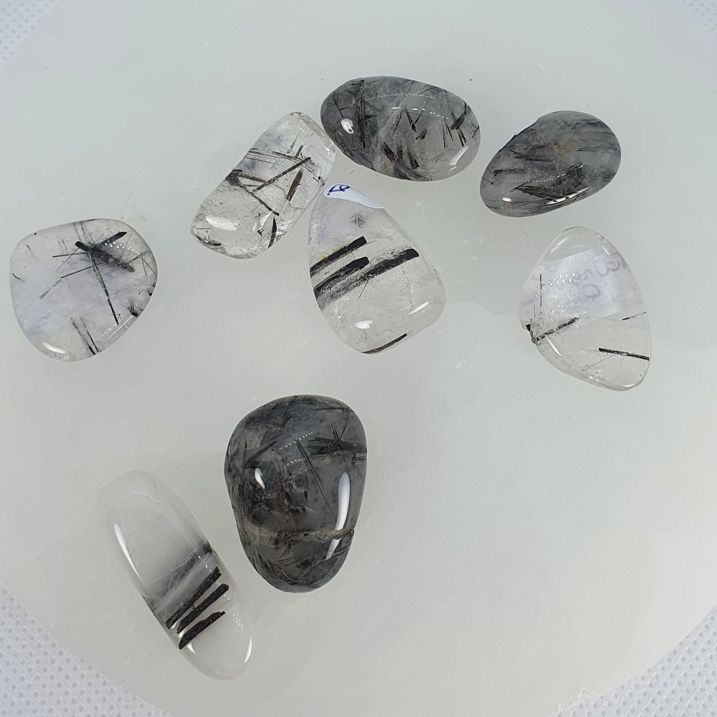 Crystals - Tourmalinated Quartz Tumbled Stone