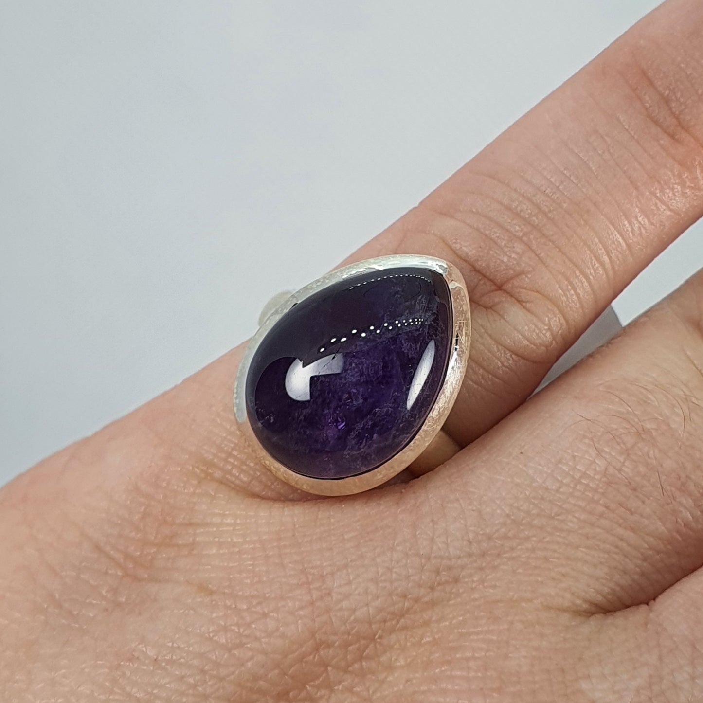 Crystals - Amethyst Ring - Sterling Silver