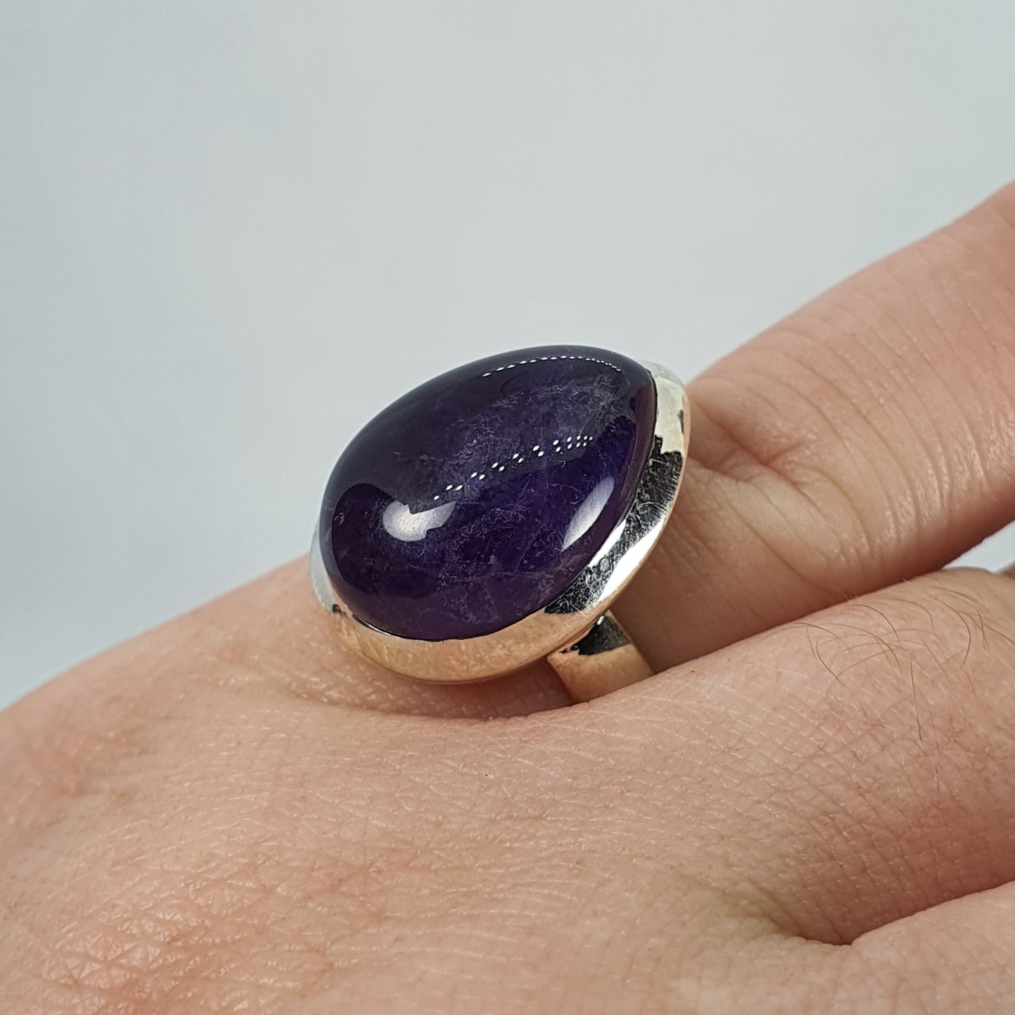 Crystals - Amethyst Ring - Sterling Silver