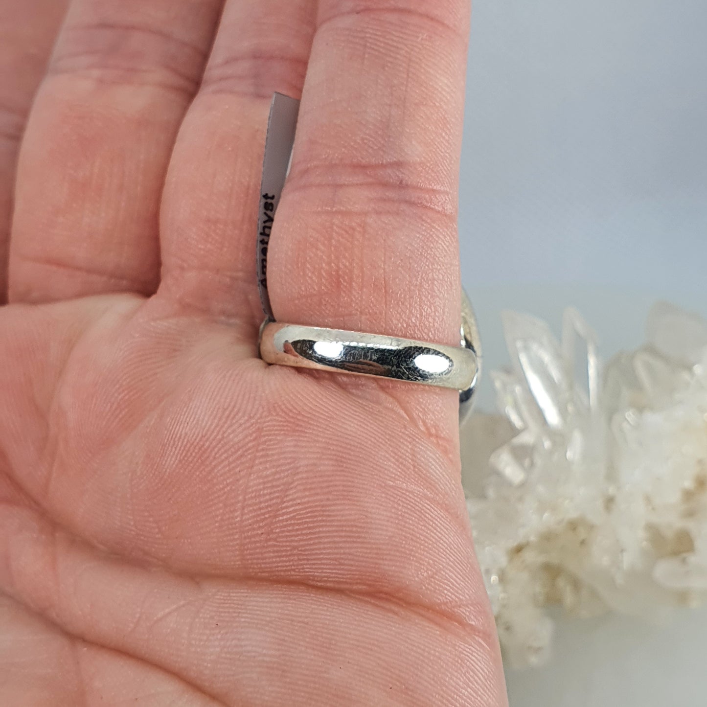 Crystals - Amethyst Ring - Sterling Silver