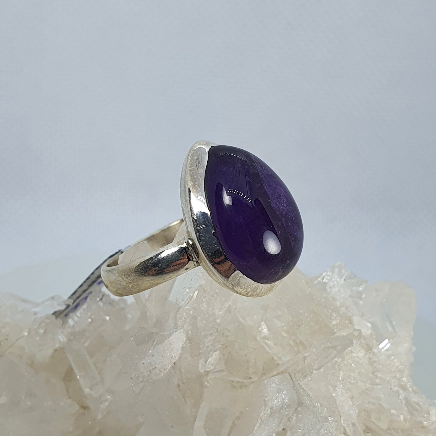 Crystals - Amethyst Ring - Sterling Silver
