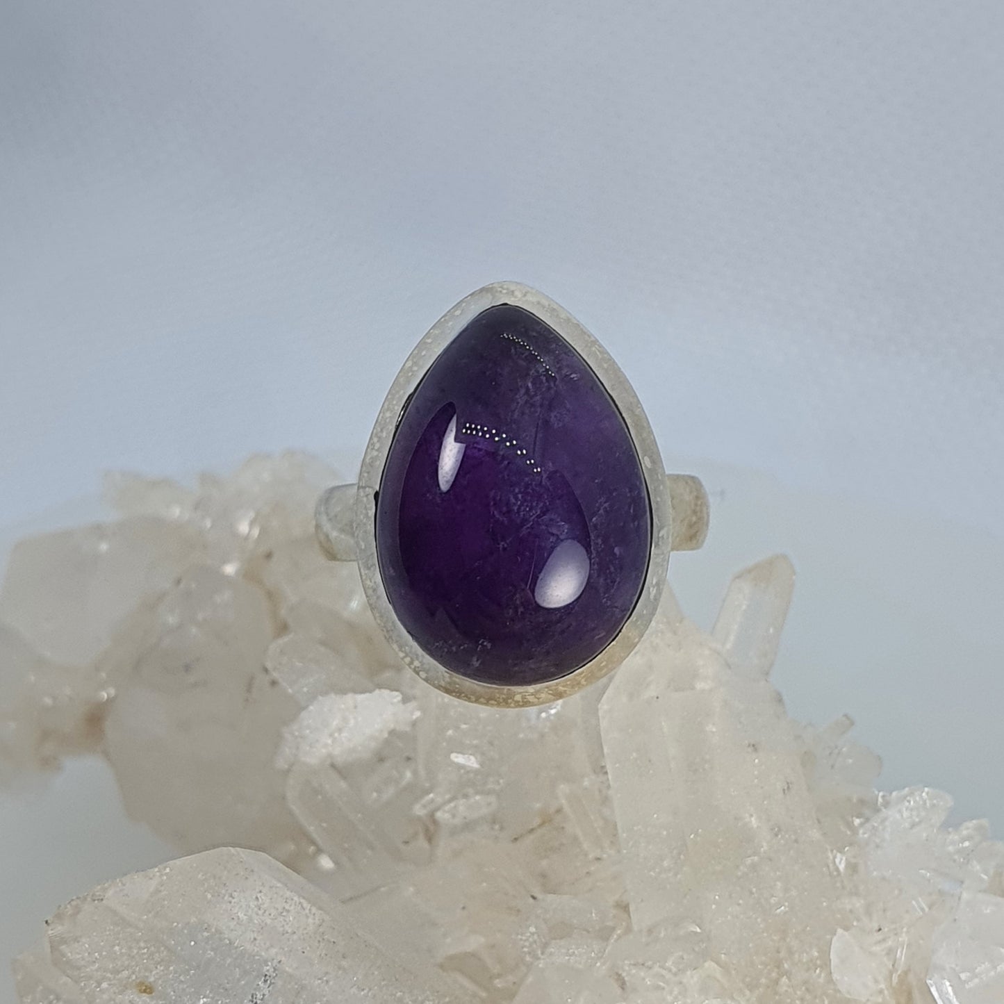 Crystals - Amethyst Ring - Sterling Silver
