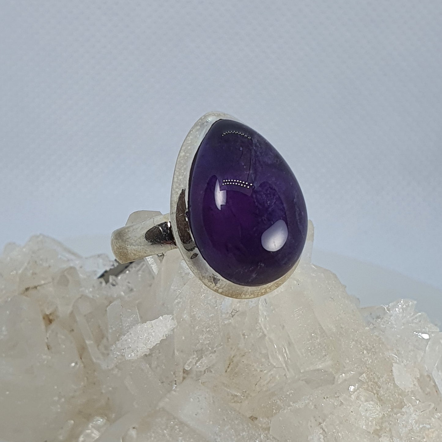 Crystals - Amethyst Ring - Sterling Silver