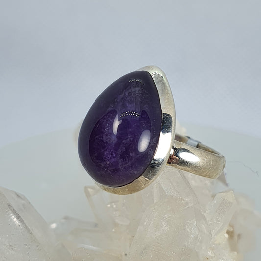 Crystals - Amethyst Ring - Sterling Silver