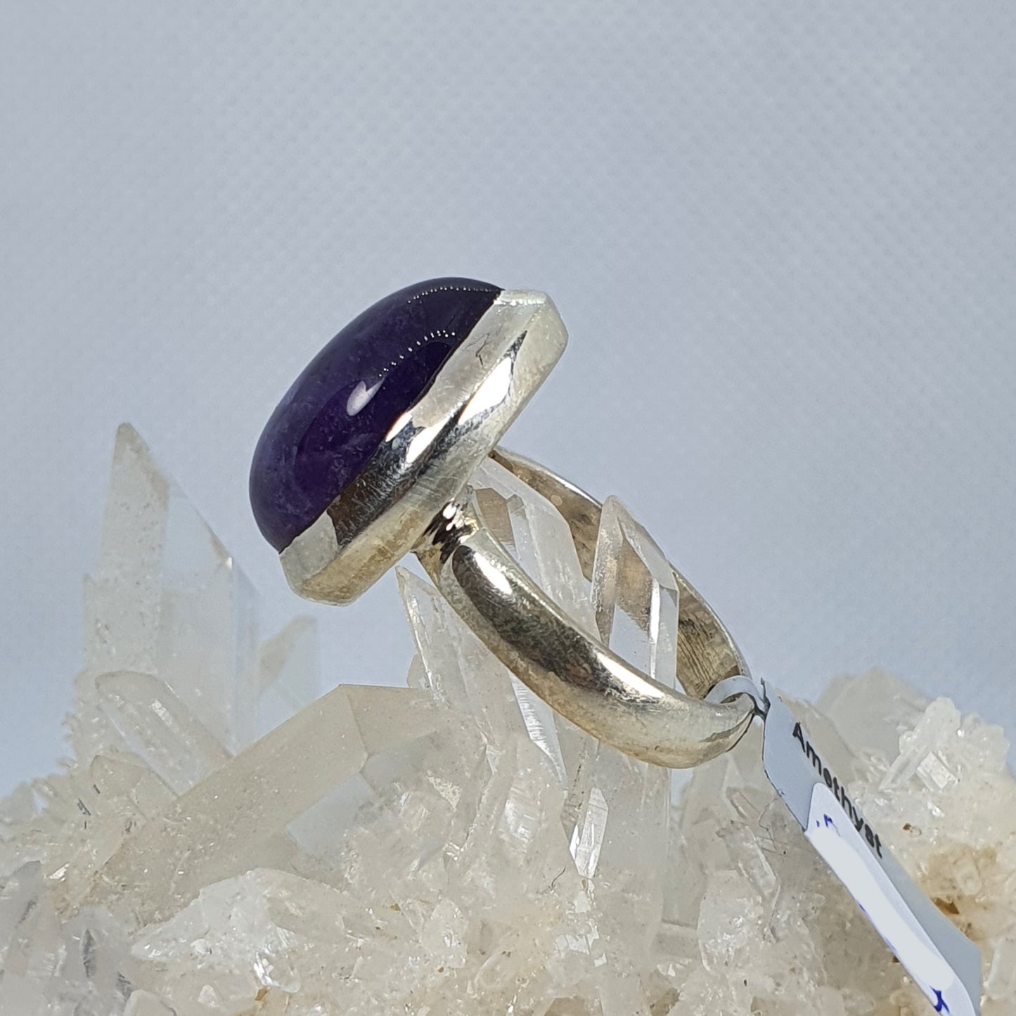 Crystals - Amethyst Ring - Sterling Silver