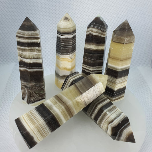 Crystals - Zebra Calcite Points