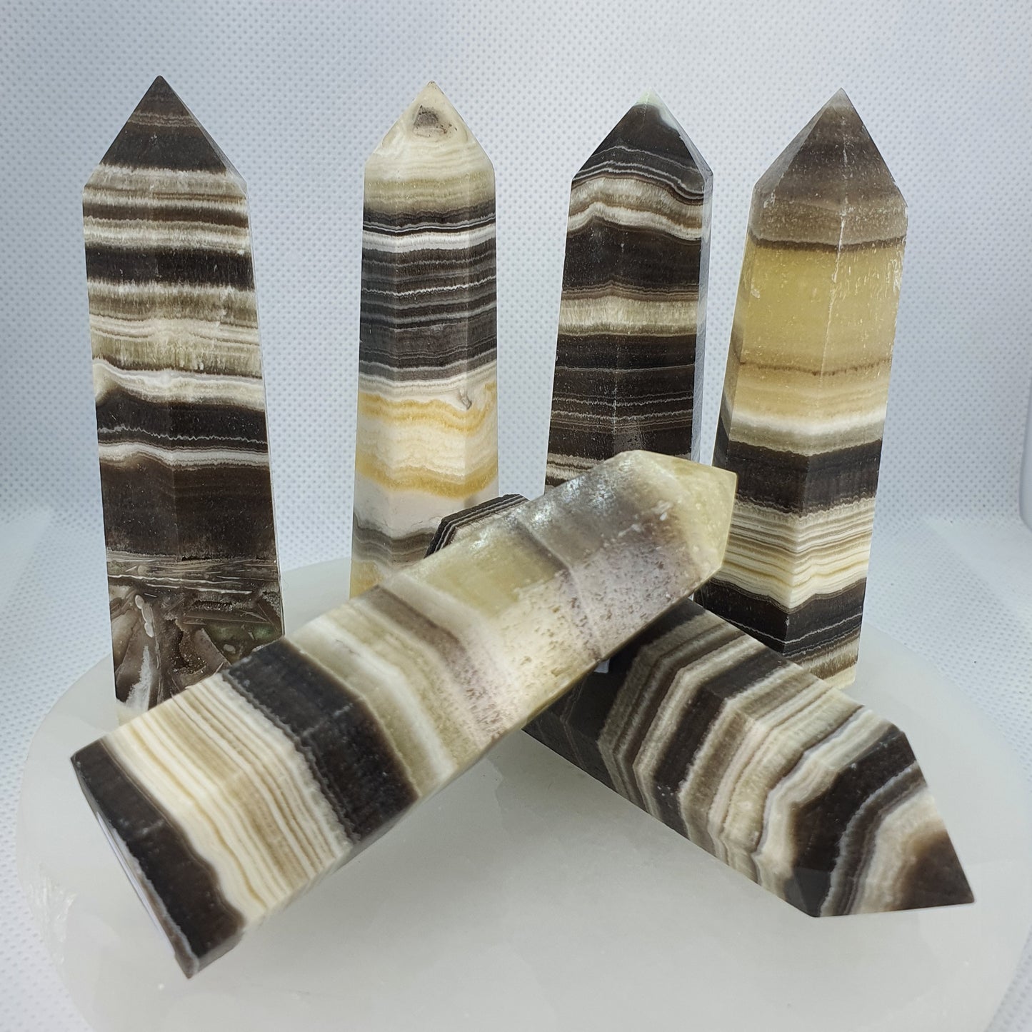 Crystals - Zebra Calcite Points