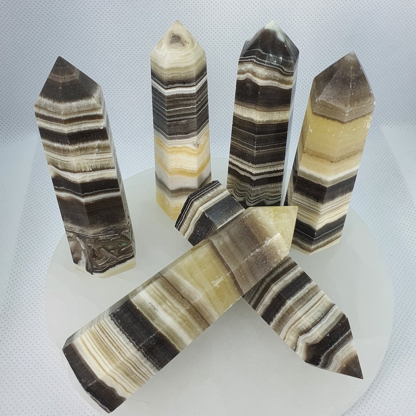 Crystals - Zebra Calcite Points